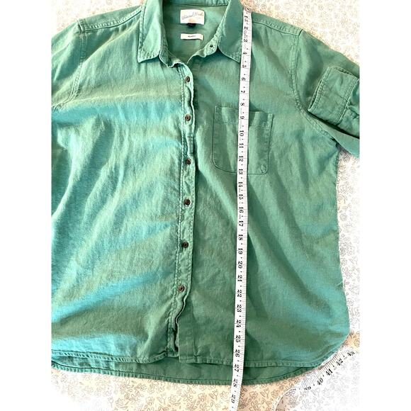 Universal Thread Green Textured Button-Up Shirt Men’s L - Picture 4 of 6